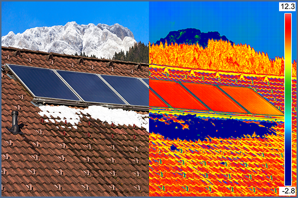 Figura 3 - Comparación de imagen digital e imagen térmica infrarroja